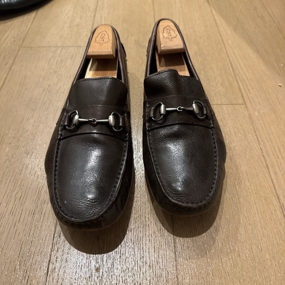 Men's Brown Leather Bit Driving Loafers - Picture 3 of 6